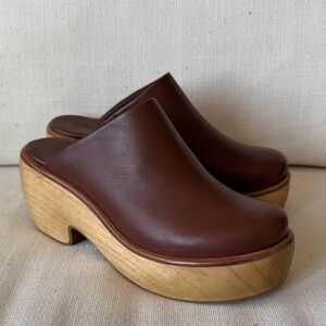 Everlane Brown Leather Clogs